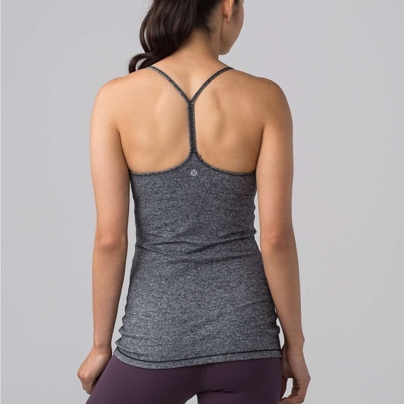 Lululemon Power Pose Tank Top Heathered Black - Picture 2 of 8